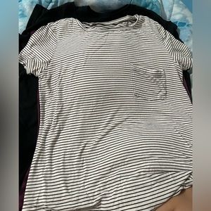 white and black striped shirt, barely worn.